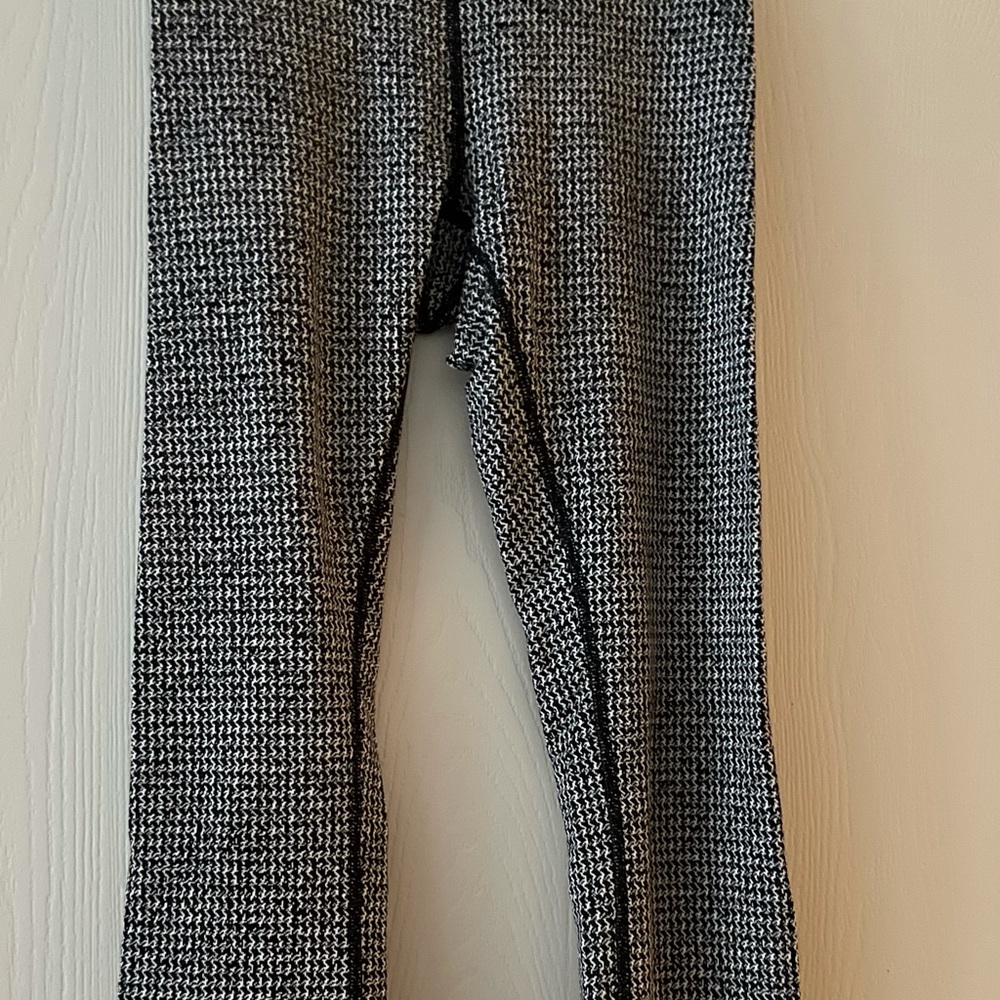 Lululemon Black and white Herringbone tweed leggings
